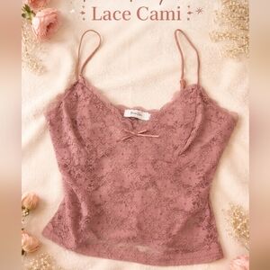 Pink Lace Camisole Top